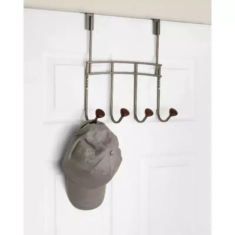 Spectrum Diversified Cambridge Over The Door 4 Hook Rack Ivory