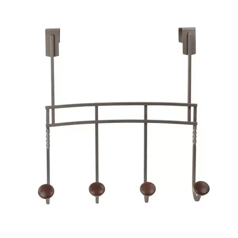 Spectrum Diversified Cambridge Over The Door 4 Hook Rack Ivory