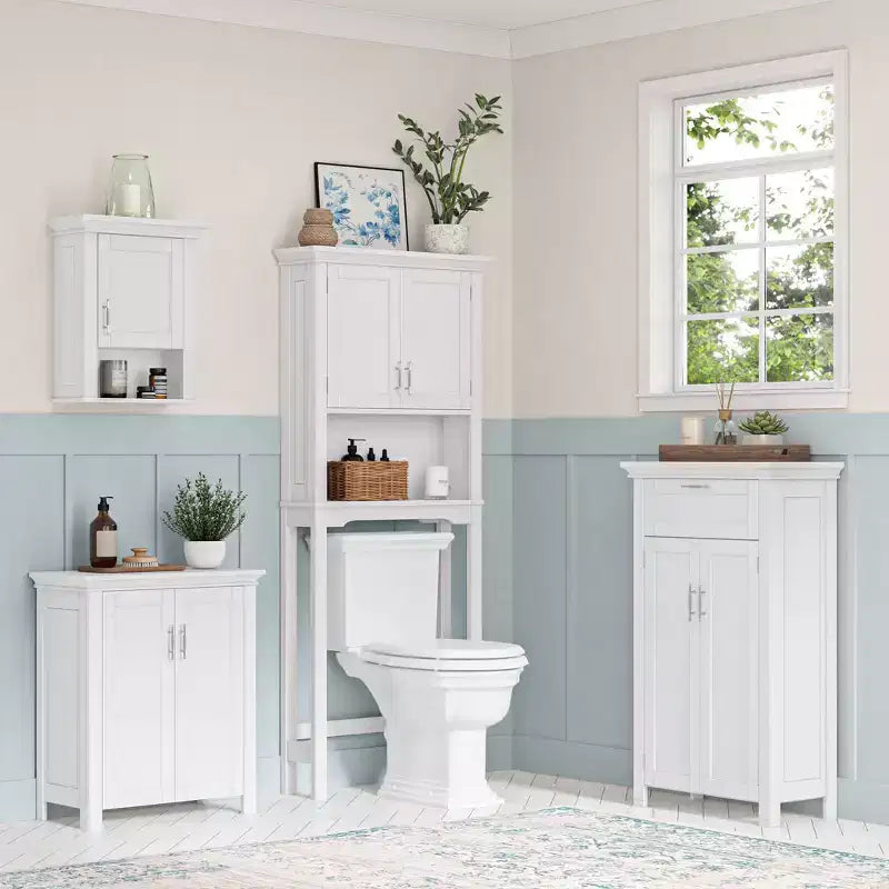 RiverRidge Home Somerset Single Door Bathroom and Laundry Wall Mount Storage Medicine Cabinet White