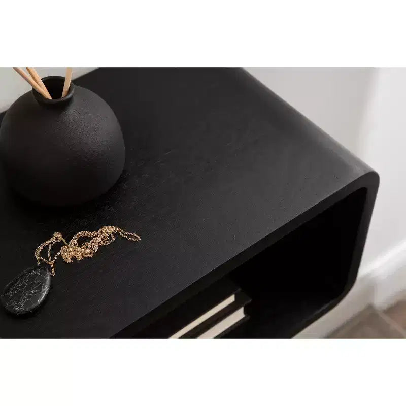 Kate & Laurel All Things Decor 18"x10" Deguara Floating Shelf Black