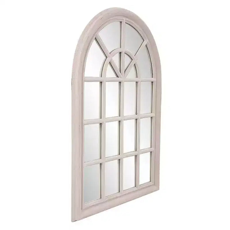 Howard Elliott 41"x29" Windowpane Wood Framed Wall Mirror Taupe