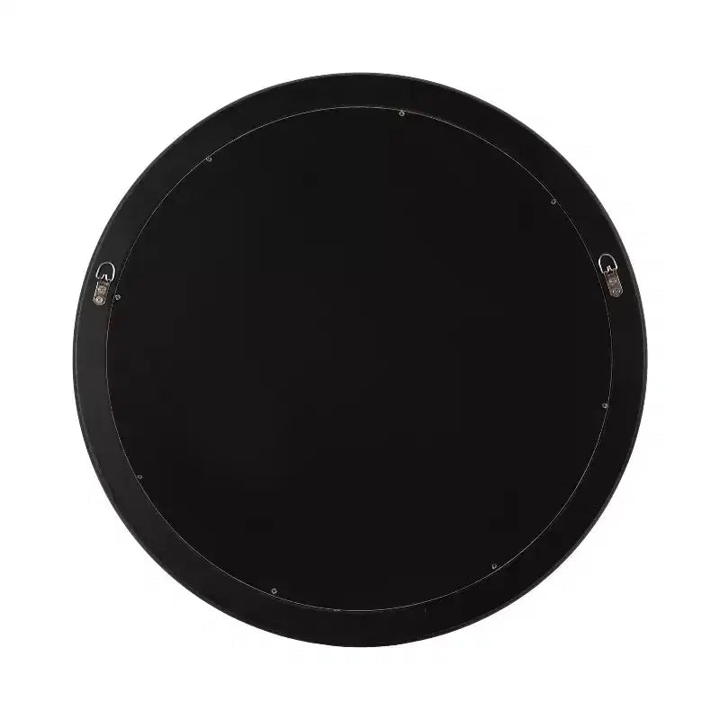 Kate & Laurel All Things Decor 26"x26" Wildomar Round Wall Mirror Black