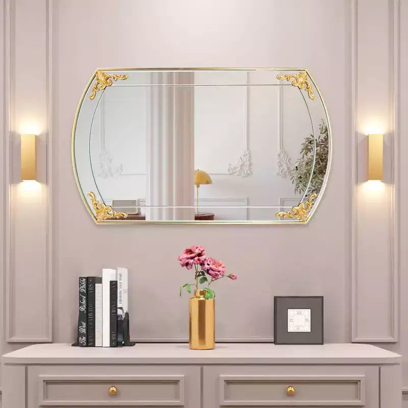 Howard Elliott 23"x39.25" Brockwell Gold Gilded Rectangular Vanity Mirror