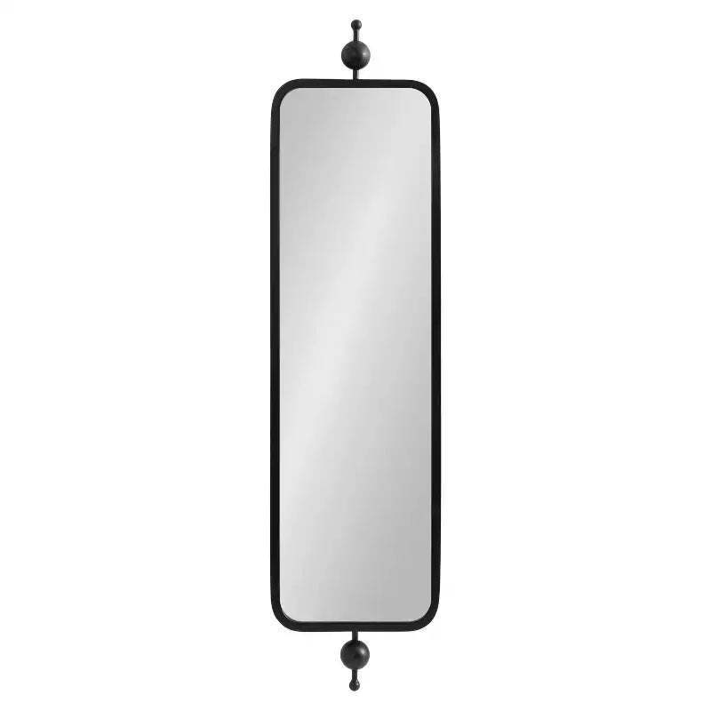 Kate & Laurel All Things Decor 9"x36" Kasota Slim Rectangle Mirror Metal Black