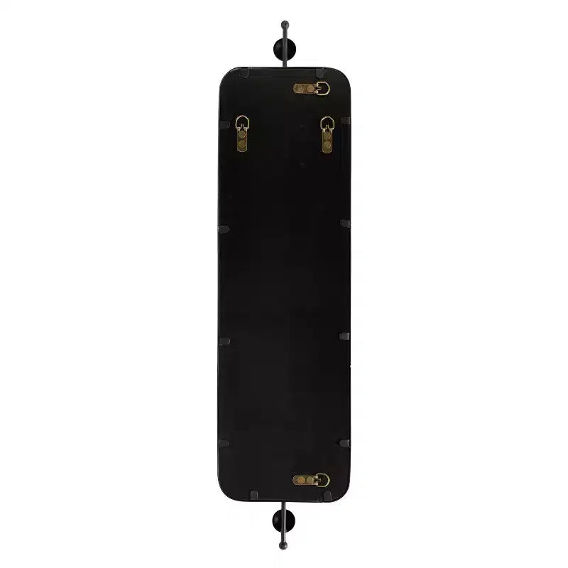 Kate & Laurel All Things Decor 9"x36" Kasota Slim Rectangle Mirror Metal Black
