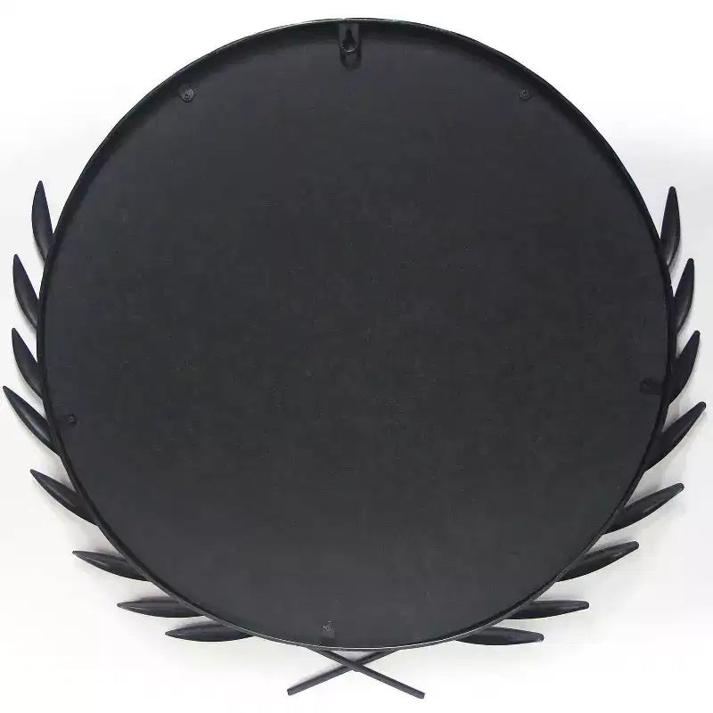 22"x21" Emperor Wall Mirror Black - Infinity Instruments: Grecian Iron Frame, No Assembly Required