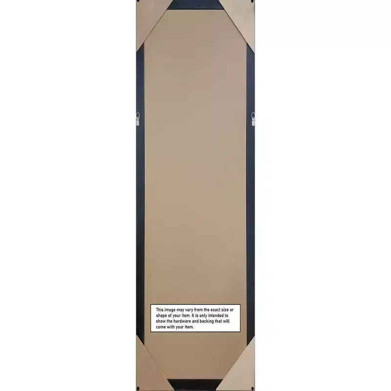 18"x52" Non-Beveled Upcycled Wood on The Door Mirror Teal/Gray - Amanti Art