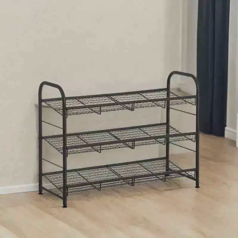 Shoe Rack, 3 Tier Shoe Organizer for Closet, Holds up to 12 Pairs of Shoes, Shoe Rack for Front Door Entrance