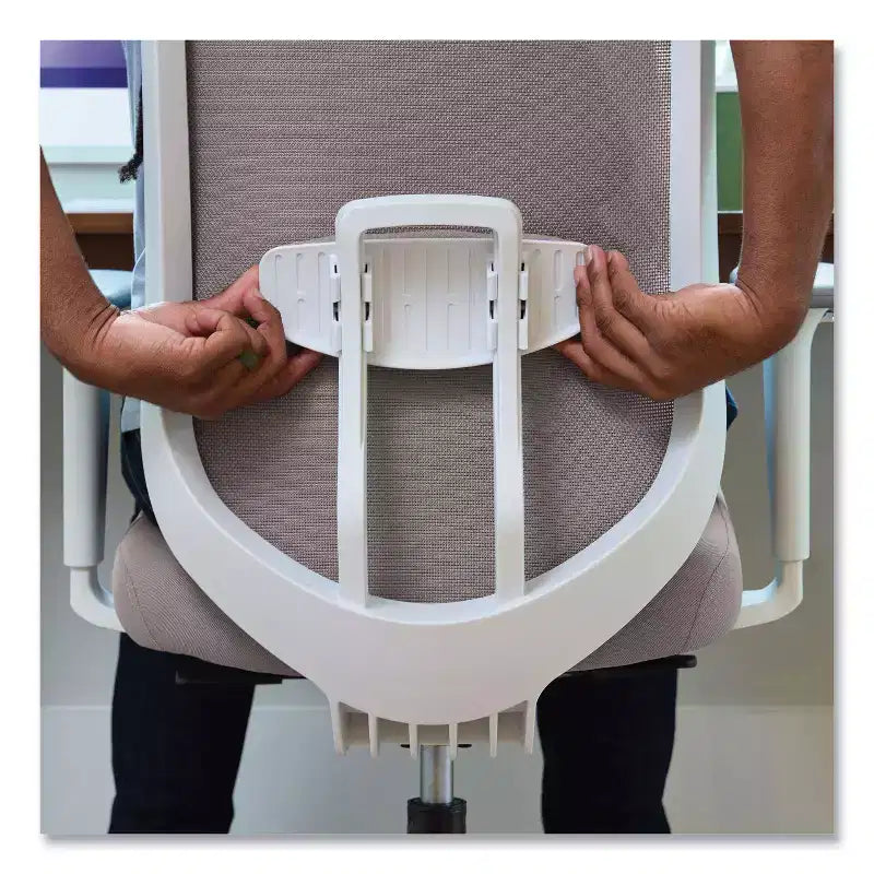 HON Altern Mesh Back Task Chair, 17.95 to 21.1 Seat Height, Gray Seat, Gray/White Back, White Base