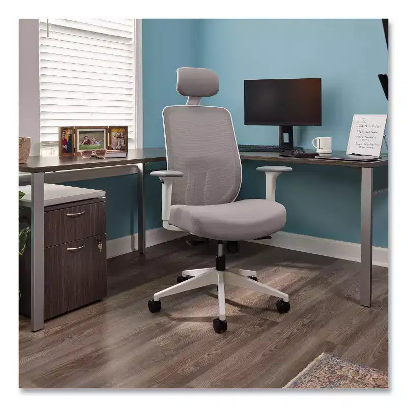 HON Altern Mesh Back Task Chair, 17.95 to 21.1 Seat Height, Gray Seat, Gray/White Back, White Base