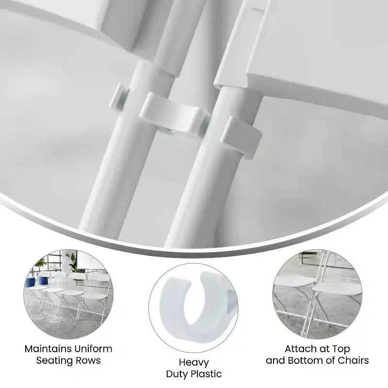 Emma et Oliver Lot de 2 pinces de liaison larges en plastique pour chaises extra-larges