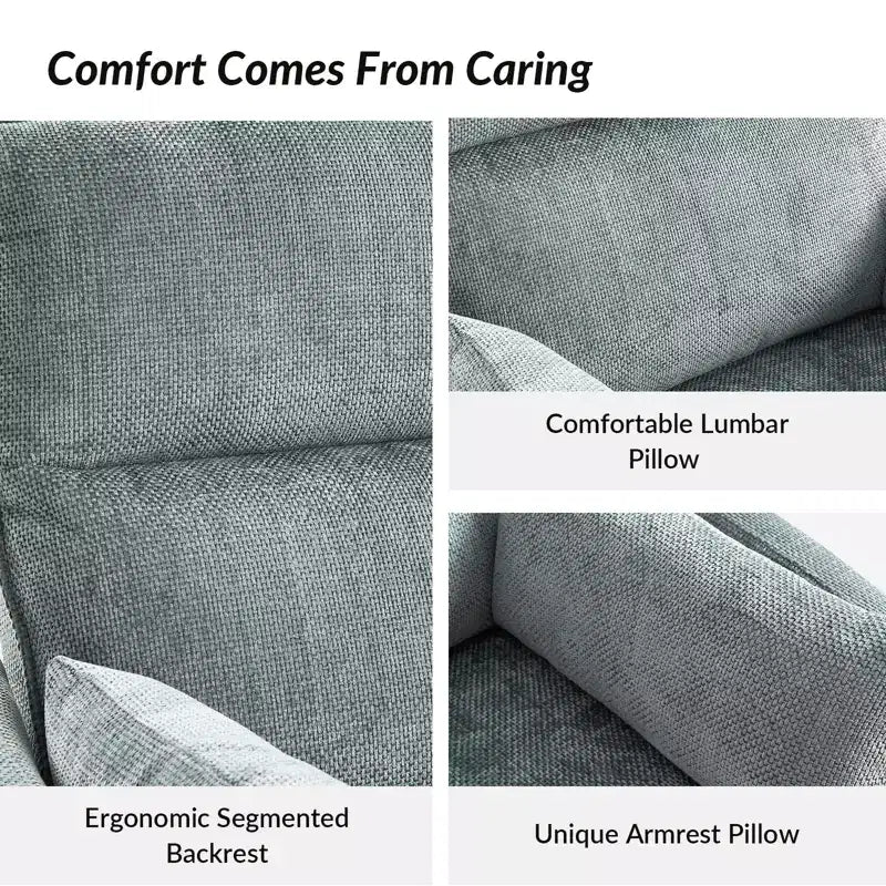 Julius 38 Power Rocking Swivel Nursery Recliner with USB Set of 2 | HULALA HOME