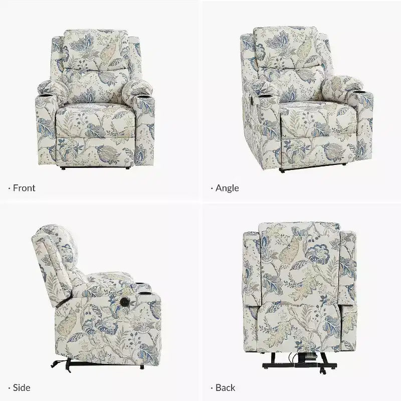 Leo Dual Motor Lift Assist Recliner with Massage and Heat| HULALAHOME