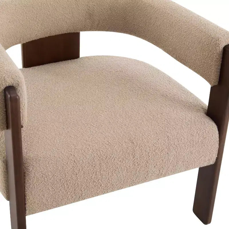Christopher Knight Home Noah Modern Rubberwood Upholstered Accent Arm Chair