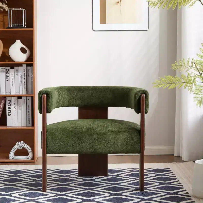 Christopher Knight Home Noah Modern Rubberwood Upholstered Accent Arm Chair