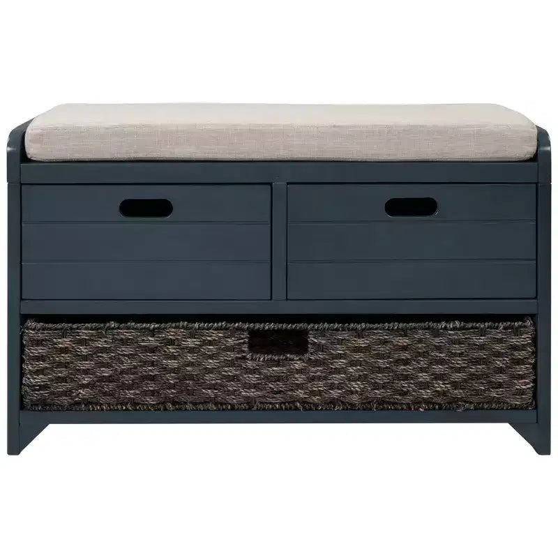 Whisen Storage Bench with Removable Basket and 2 Drawers
