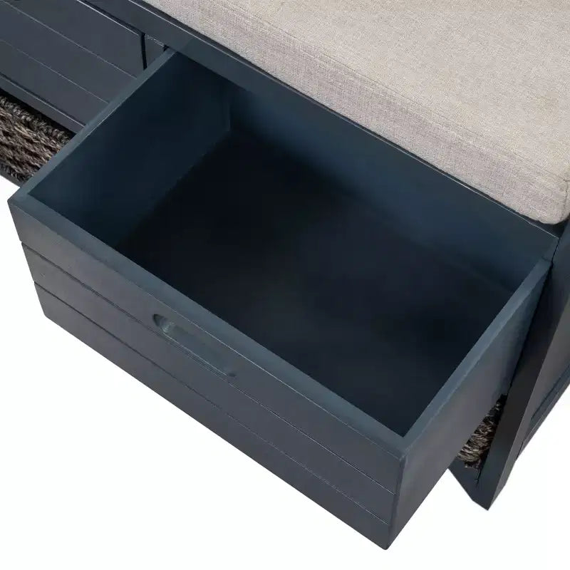 Whisen Storage Bench with Removable Basket and 2 Drawers