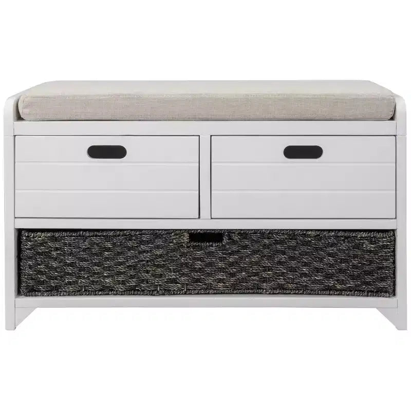 Whisen Storage Bench with Removable Basket and 2 Drawers