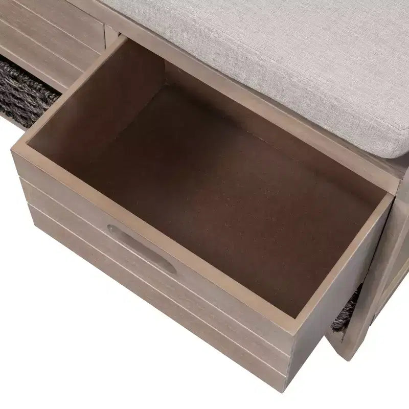 Whisen Storage Bench with Removable Basket and 2 Drawers