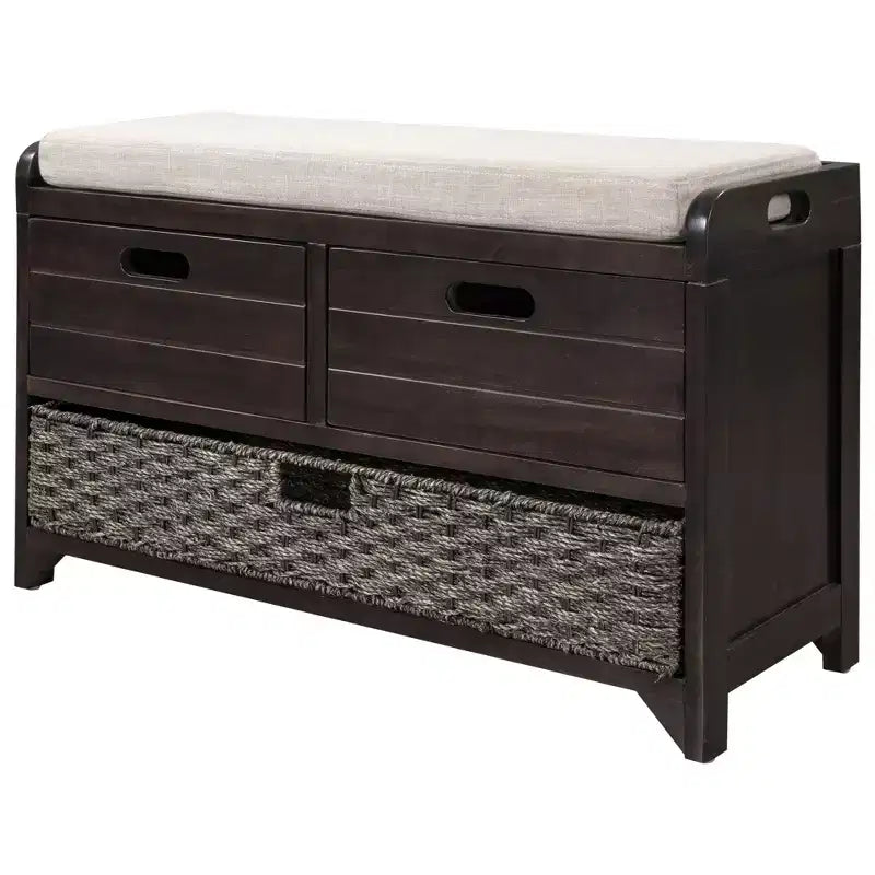 Whisen Storage Bench with Removable Basket and 2 Drawers