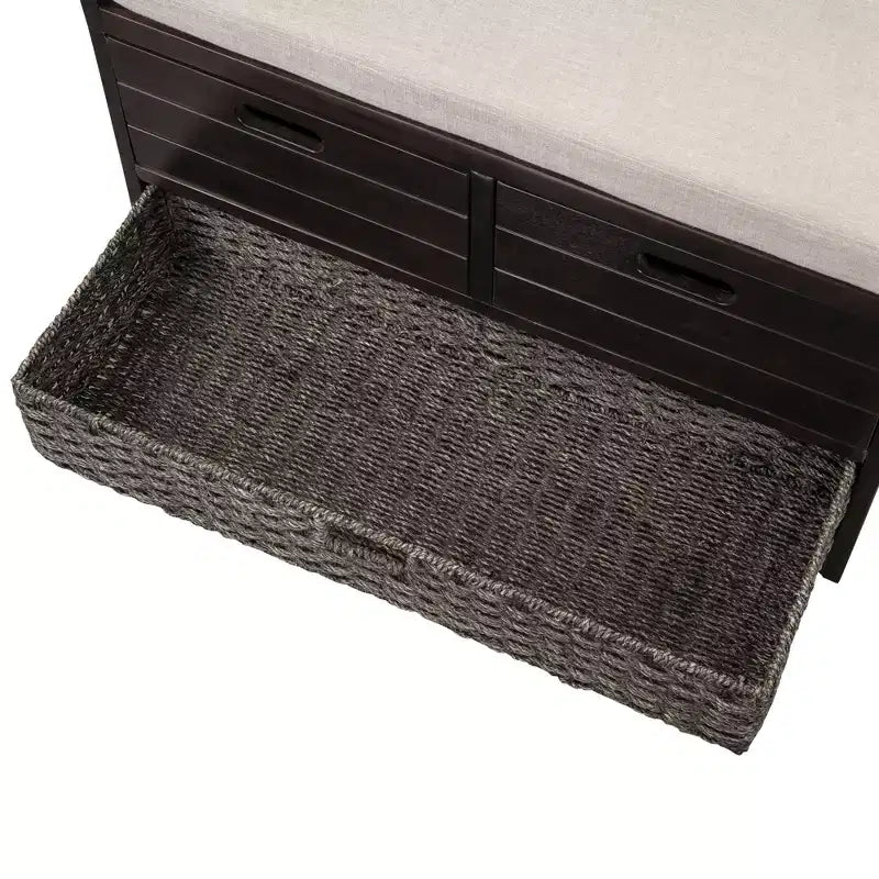 Whisen Storage Bench with Removable Basket and 2 Drawers