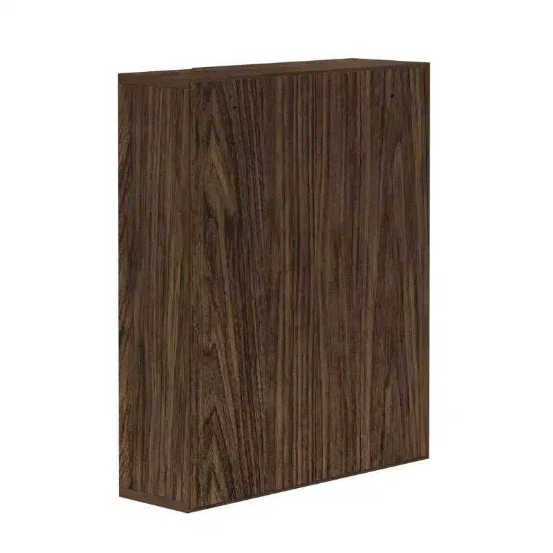 Teamson Home Ellery Removable Medicine Cabinet with Mirror, Open Shelves, Walnut