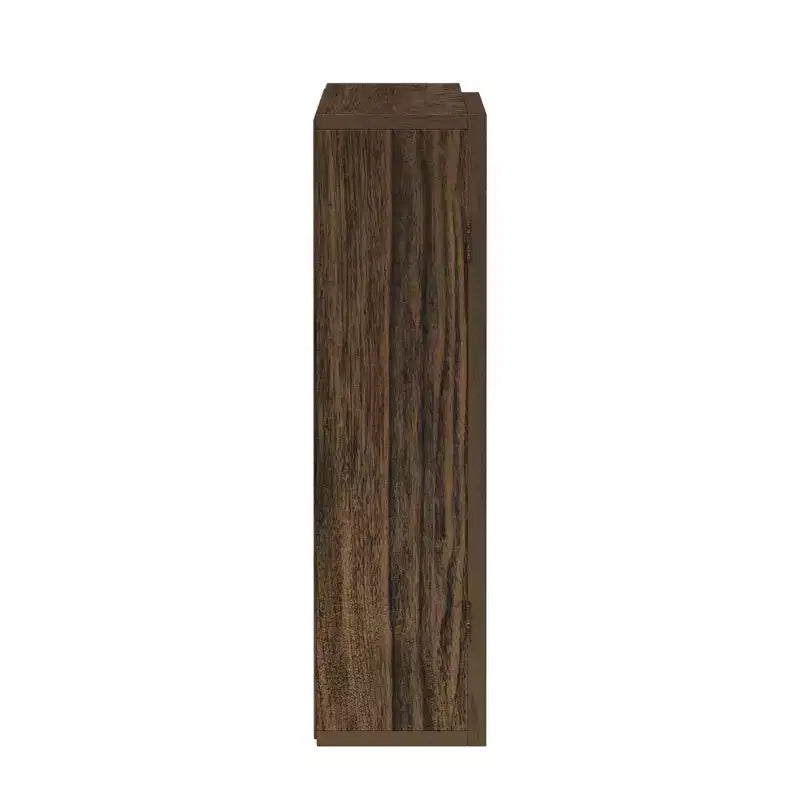 Teamson Home Ellery Removable Medicine Cabinet with Mirror, Open Shelves, Walnut