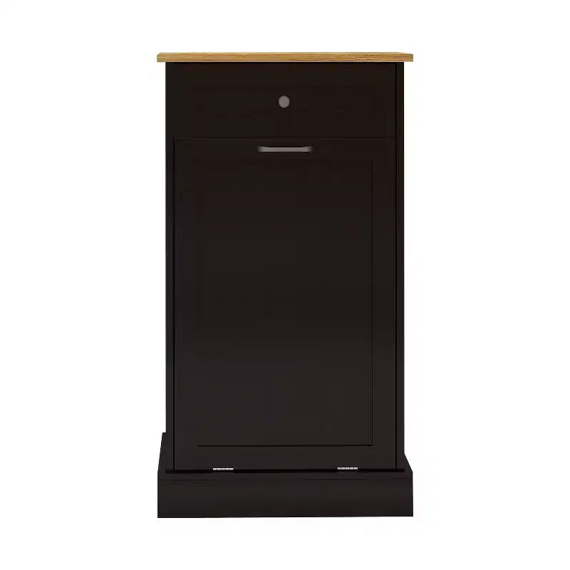 AndMakers 19.68 in. W x 13.77 in. D x 35.62 in. H Ready to Assemble Trash Can Kitchen Cabinet