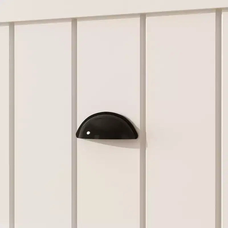 Hitow White Wardrobe Double Door Single Drawer 4 Levels of Storage