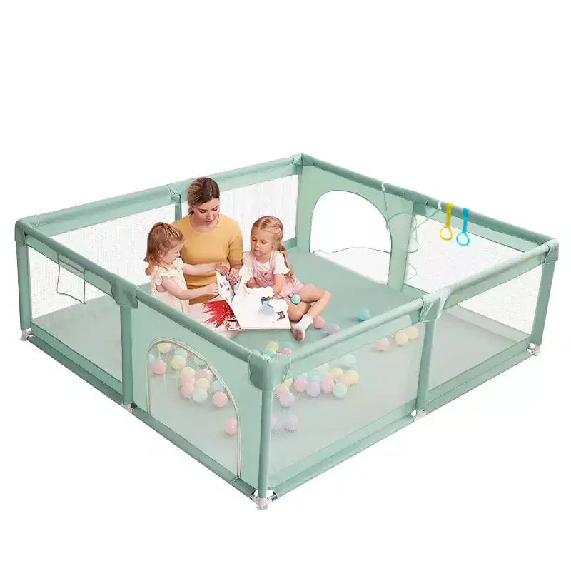 GOTGELIF 71x59 4-Panel Baby Playpen Spacious & Secure Portable Playard