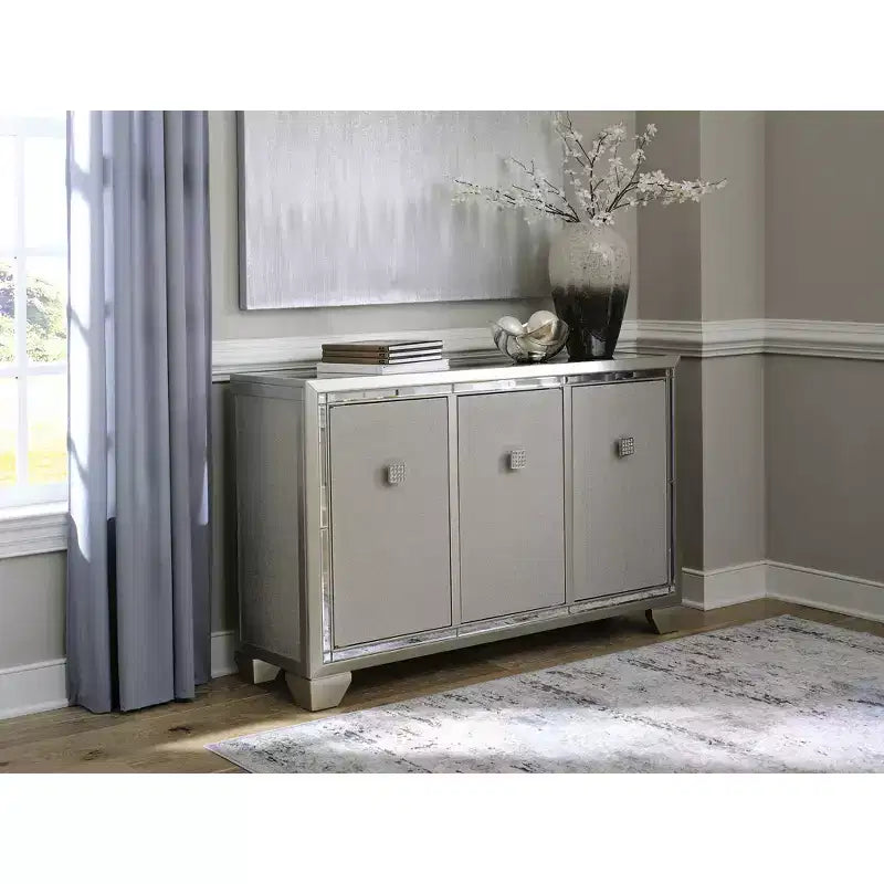 Signature Design by Ashley Contemporary Chaseton Accent Cabinet Champagne