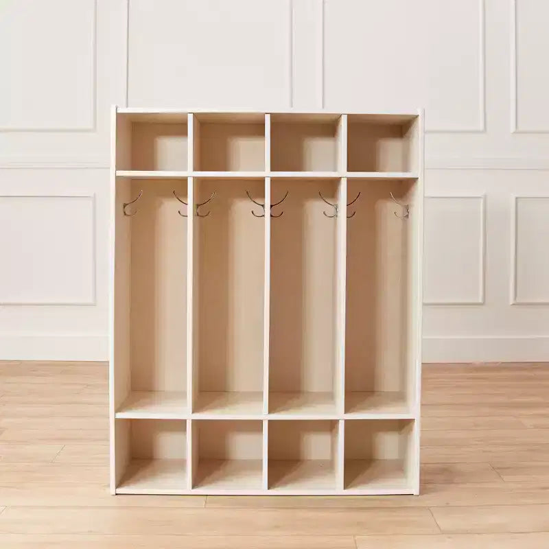 ECR4Kids Streamline 4-Section Coat Locker with Cubby Storage, Classroom Furniture