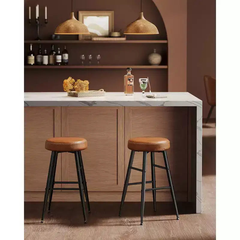 EKHO 24.8-Inch Tall Bar Chair Set of 2, Counter Height Bar Stools, Kitchen Counter Stools