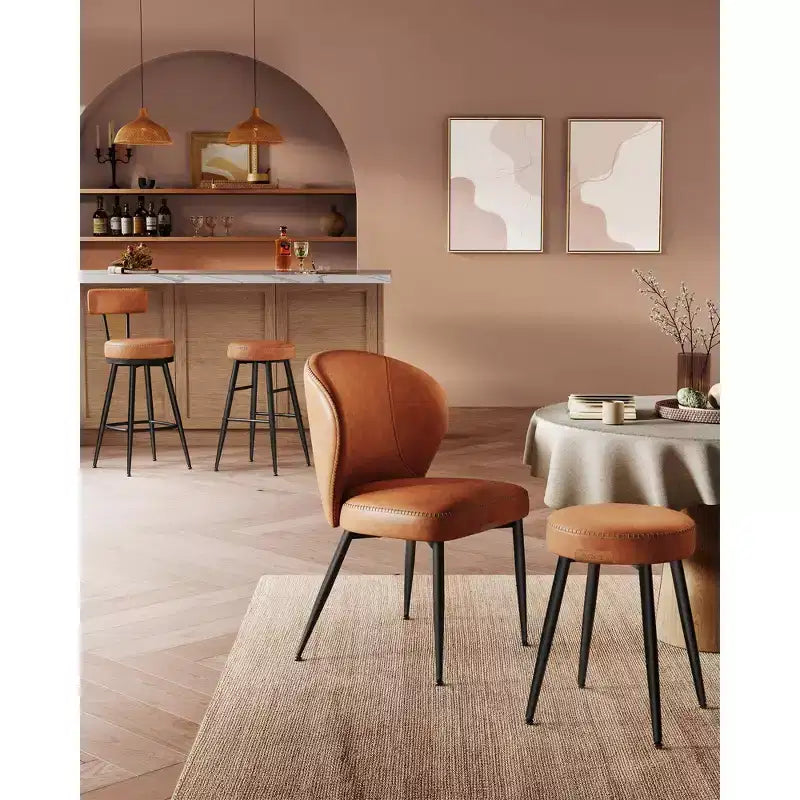 EKHO 24.8-Inch Tall Bar Chair Set of 2, Counter Height Bar Stools, Kitchen Counter Stools