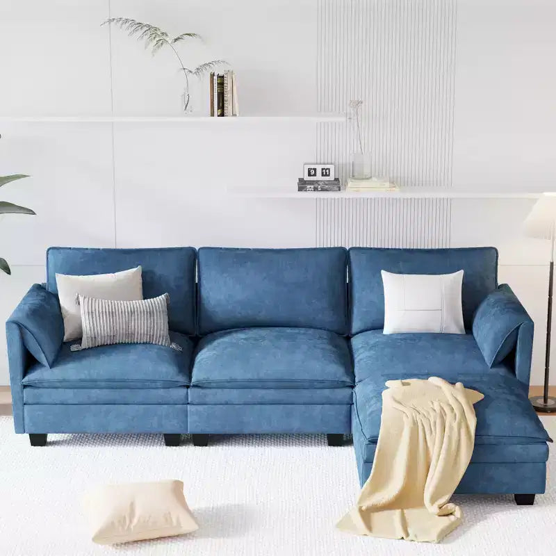 Christopher Knight Home 107.8 L-Shaped 3 Seater Sofa with Ottoman