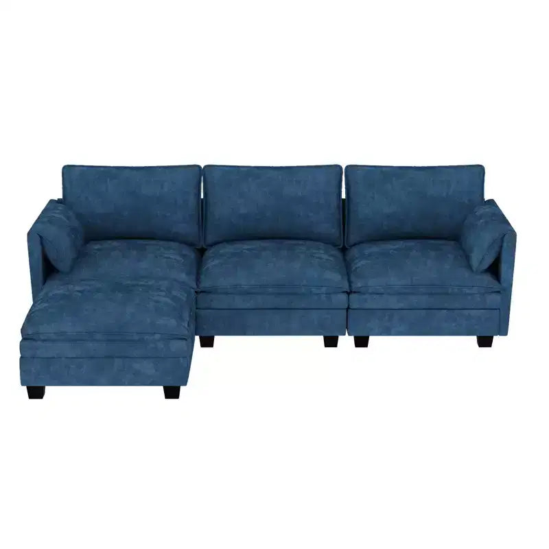 Christopher Knight Home 107.8 L-Shaped 3 Seater Sofa with Ottoman