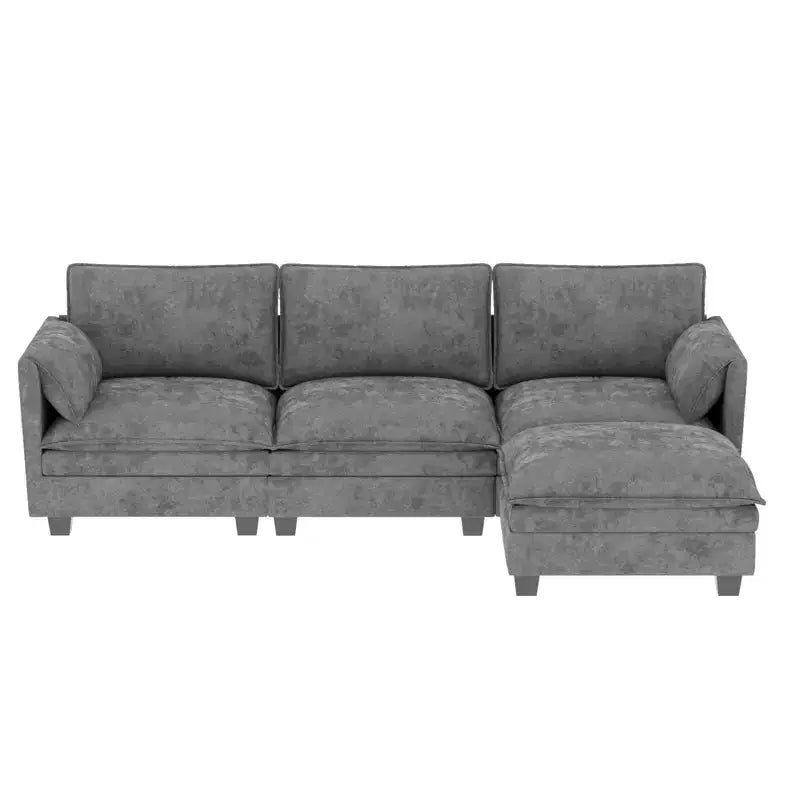 Christopher Knight Home 107.8 L-Shaped 3 Seater Sofa with Ottoman