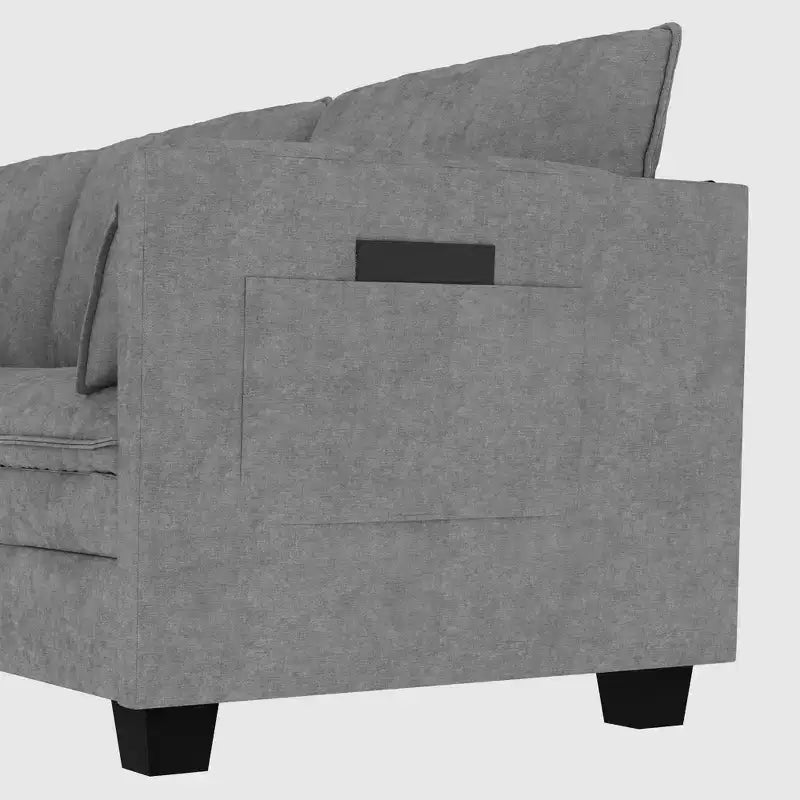 Christopher Knight Home 107.8 L-Shaped 3 Seater Sofa with Ottoman