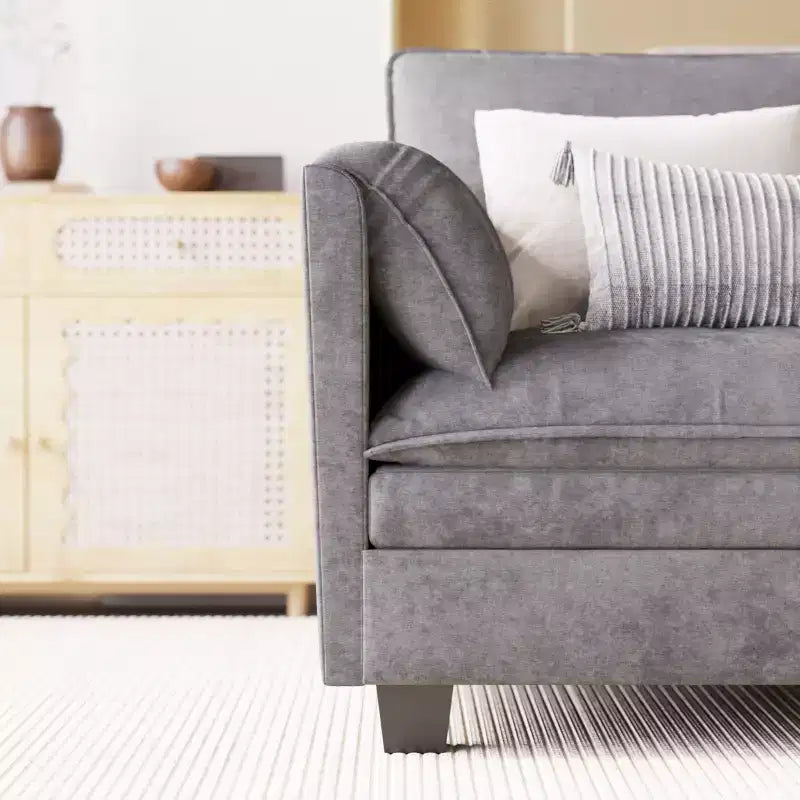 Christopher Knight Home 107.8 L-Shaped 3 Seater Sofa with Ottoman