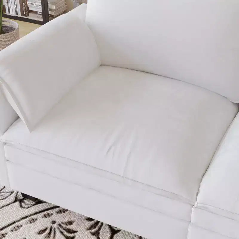 Christopher Knight Home 107.8 L-Shaped 3 Seater Sofa with Ottoman
