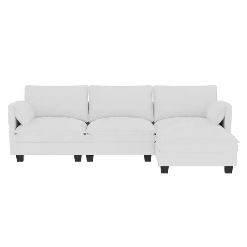 Christopher Knight Home 107.8 L-Shaped 3 Seater Sofa with Ottoman