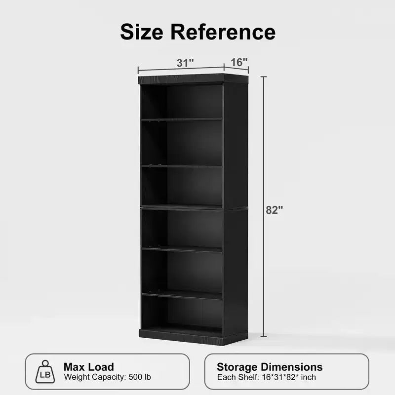 PexFix 41x31x16 Wood Accent Cabinet with Adjustable Shelf Storage Cabinet without Door Black