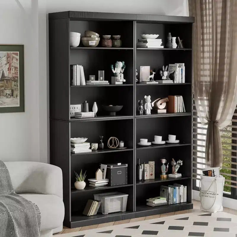 PexFix 41x31x16 Wood Accent Cabinet with Adjustable Shelf Storage Cabinet without Door Black