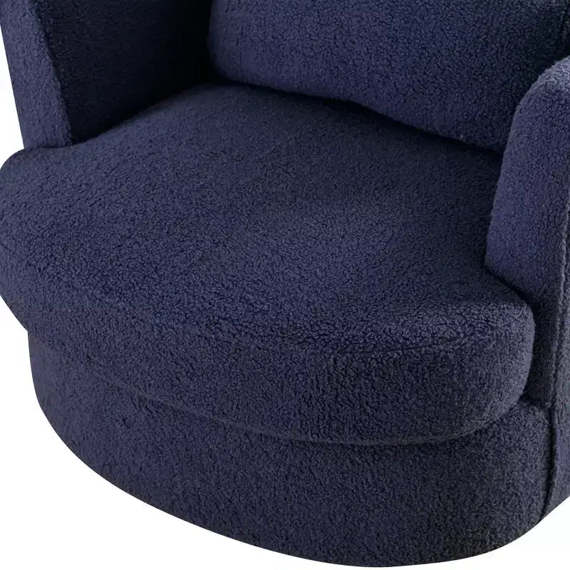 GDFStudio Bertha Swivel Boucle Upholstered 32 Wood and Steel Chair