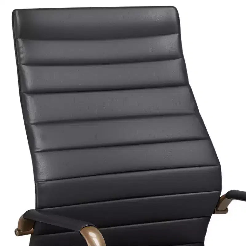 Studio 55D Primero Vintage Black Faux Leather Adjustable Office Chair