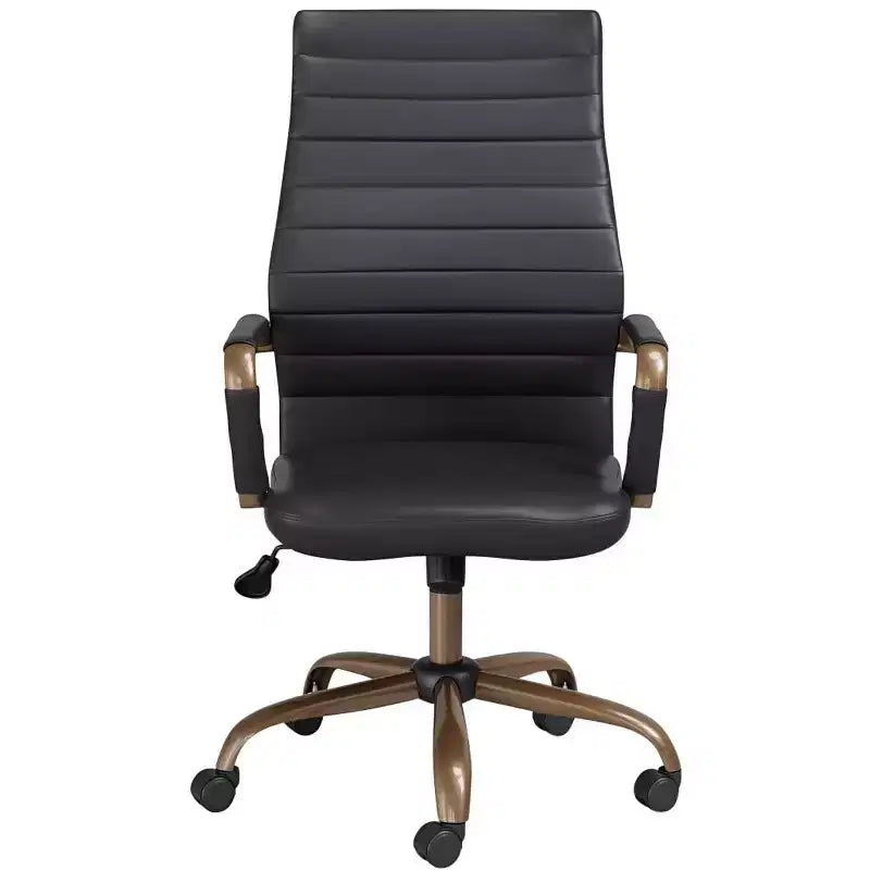 Studio 55D Primero Vintage Black Faux Leather Adjustable Office Chair