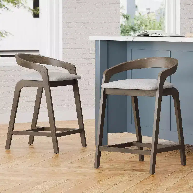 Christopher Knight Home Casper Contemporary 25.25 Rubberwood Counter Stools (Set of 2)
