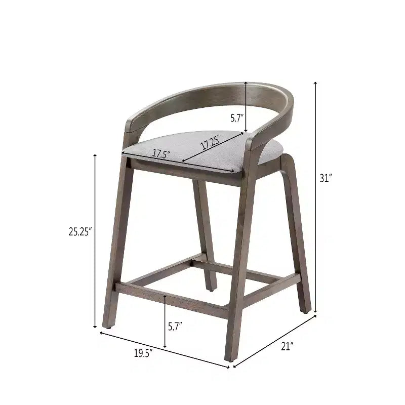 Christopher Knight Home Casper Contemporary 25.25 Rubberwood Counter Stools (Set of 2)