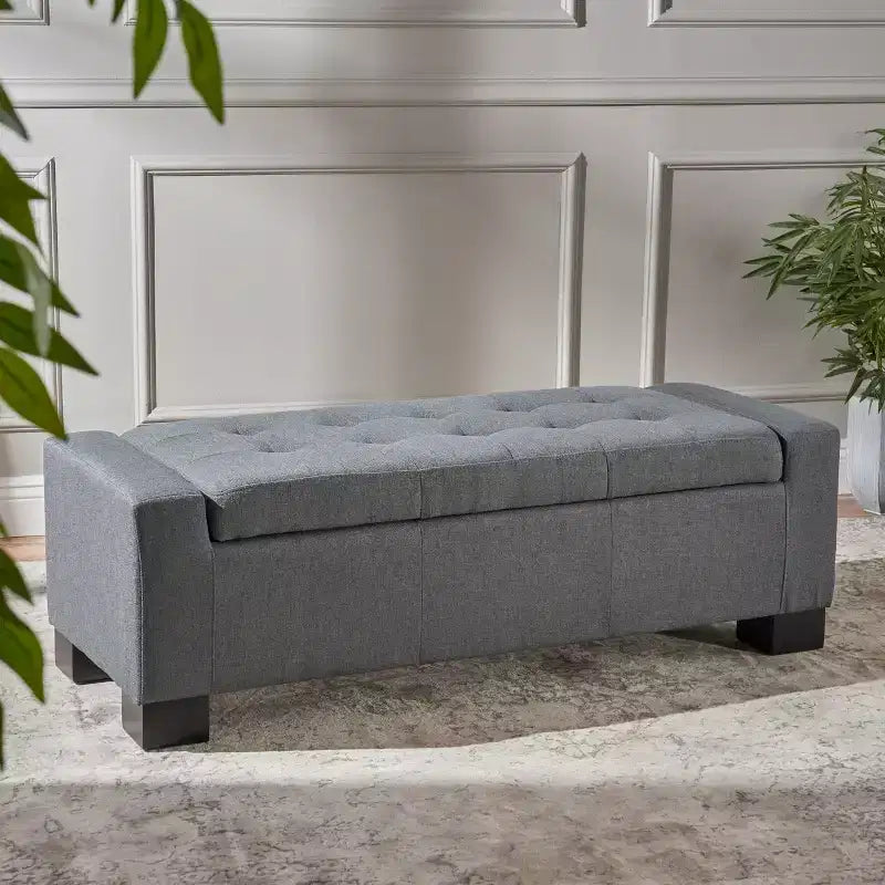 Christopher Knight Home Nadia Contemporary Tufted Storage Ottoman Bench
