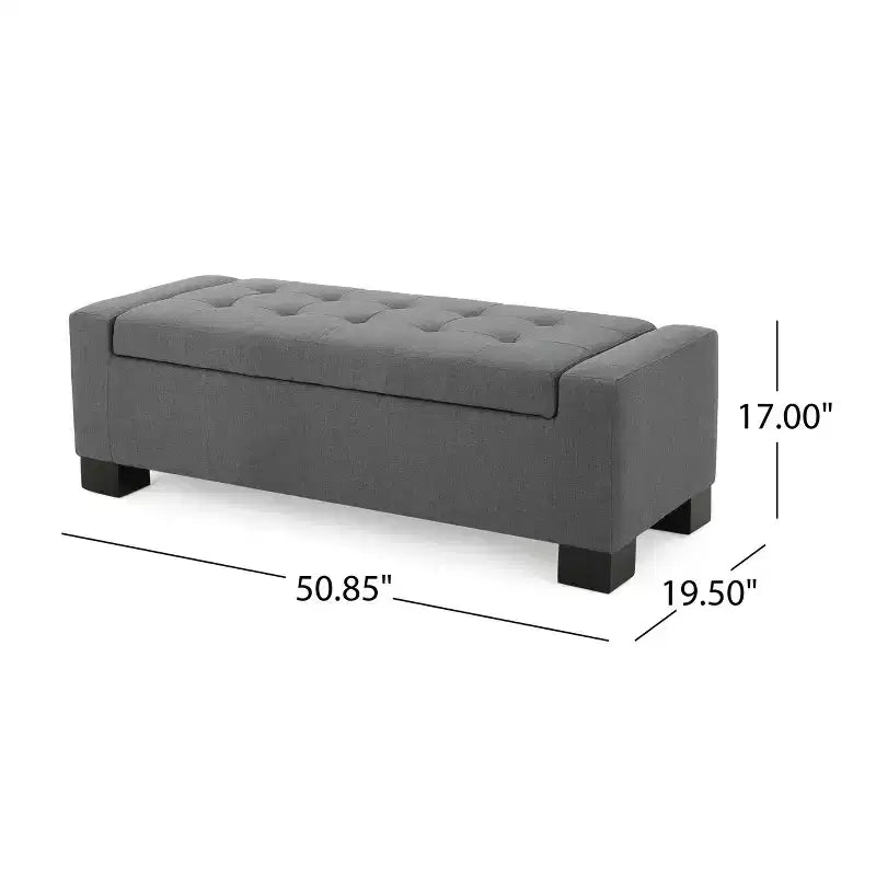 Christopher Knight Home Nadia Contemporary Tufted Storage Ottoman Bench